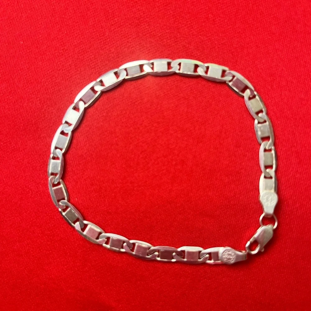 925 real solid‎ sterling silver bracelet for  men